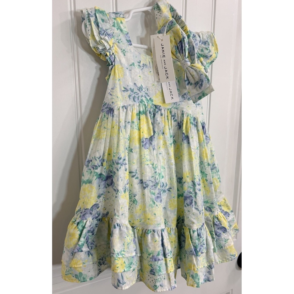 Janie And Jack Bouquet Away Dress And Headband Size 18/24 Mo. NWT